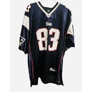 Patriots Jersey Reebok On Field Men Size XL New England 83 Welker NFL Football